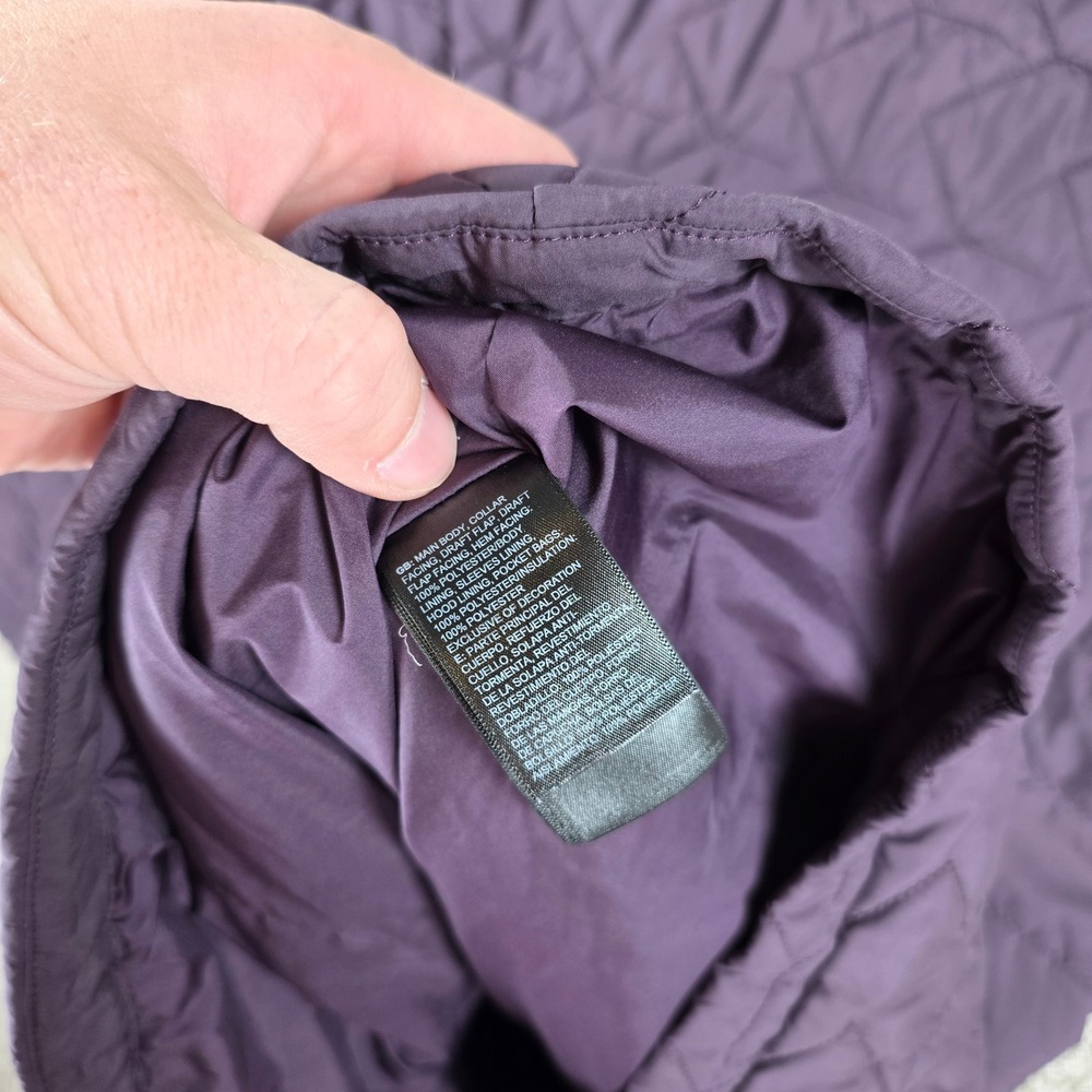 The North Face Tamburello Parka Medium Purple Quilted Insulated Hooded Jacket - Picture 7 of 10
